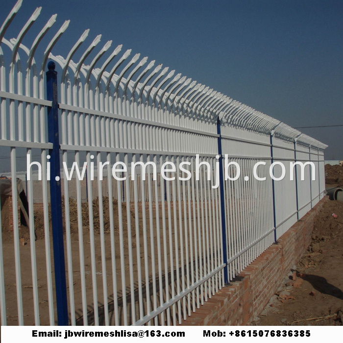 Powder Coated Security Zinc Steel Fence